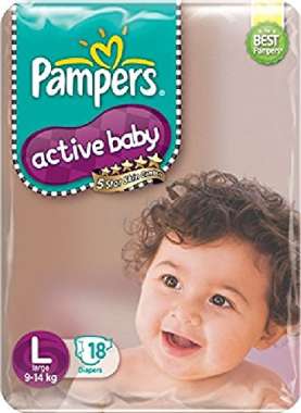 PAMPERS ACTIVE BABY DIAPER LARGE