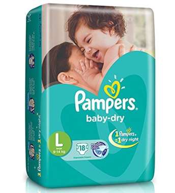 PAMPERS BABY DRY DIAPER (LARGE)
