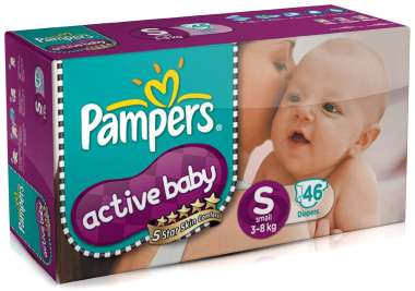PAMPERS ACTIVE BABY DIAPER SMALL