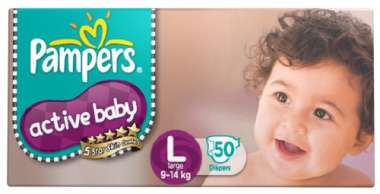 PAMPERS ACTIVE BABY DIAPER LARGE