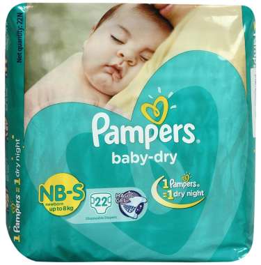 PAMPERS BABY DRY NEW BORN TO SMALL DIAPER
