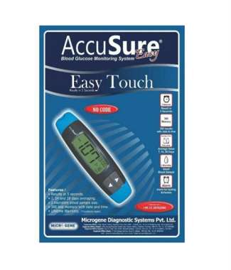 DR. GENE ACCUSURE EASY TOUCH BLOOD GLUCOSE MONITORING SYSTEM WITH 25 STRIPS
