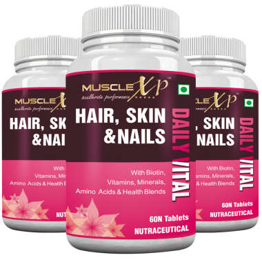 MUSCLEXP HAIR, SKIN & NAILS ADVANCED MULTIVITAMIN TABLET (PACK OF 3)