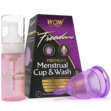 WOW FREEDOM REUSABLE MENSTRUAL CUP AND WASH (LARGE)