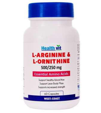 HEALTHVIT L- ARGININE - ORNITHINE 500MG/250 MG TABLET