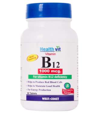 HEALTHVIT VITAMIN B12 1000MCG TABLET