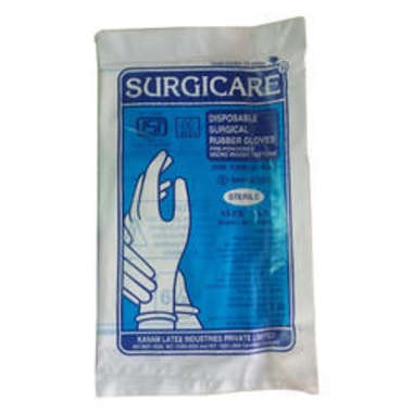 SURGICARE DISPOSABLE RUBBER GLOVES 6 (PACK OF 4)